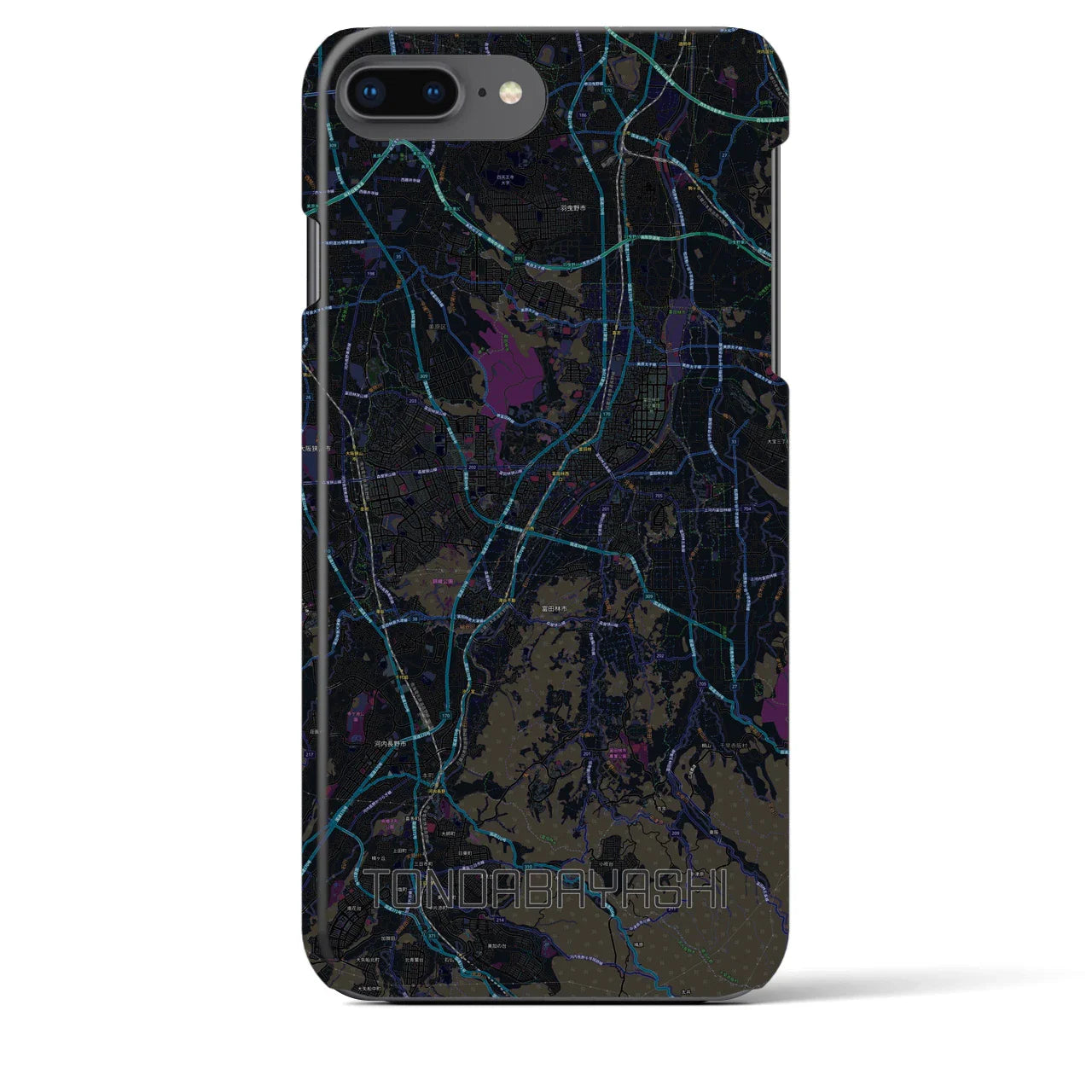 【富田林(大阪府)】地図柄iPhoneケース(バックカバータイプ)