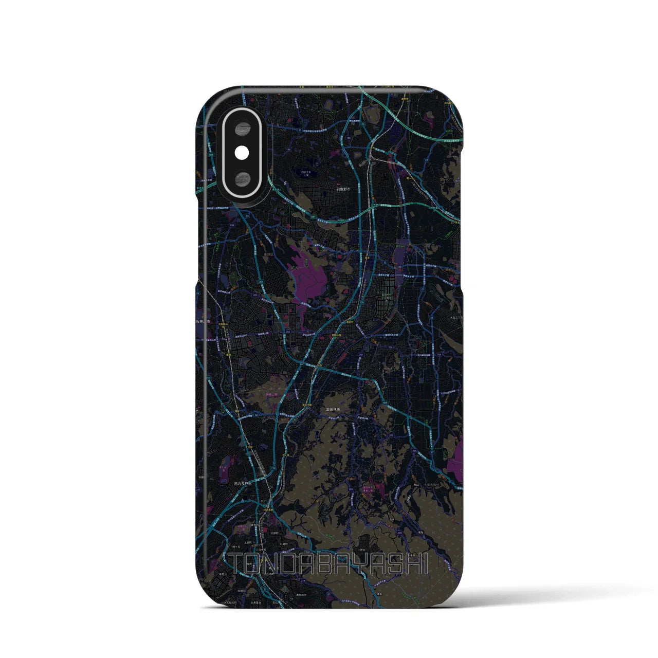 【富田林(大阪府)】地図柄iPhoneケース(バックカバータイプ)