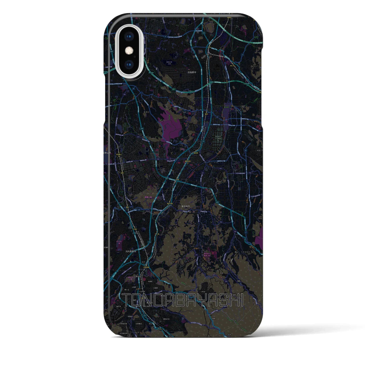 【富田林(大阪府)】地図柄iPhoneケース(バックカバータイプ)