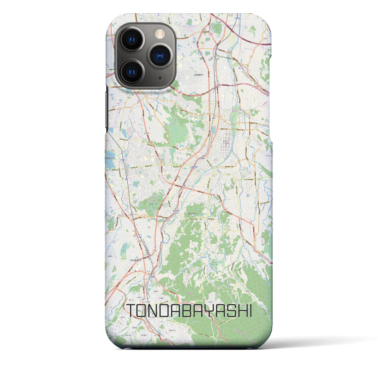 【富田林(大阪府)】地図柄iPhoneケース(バックカバータイプ)