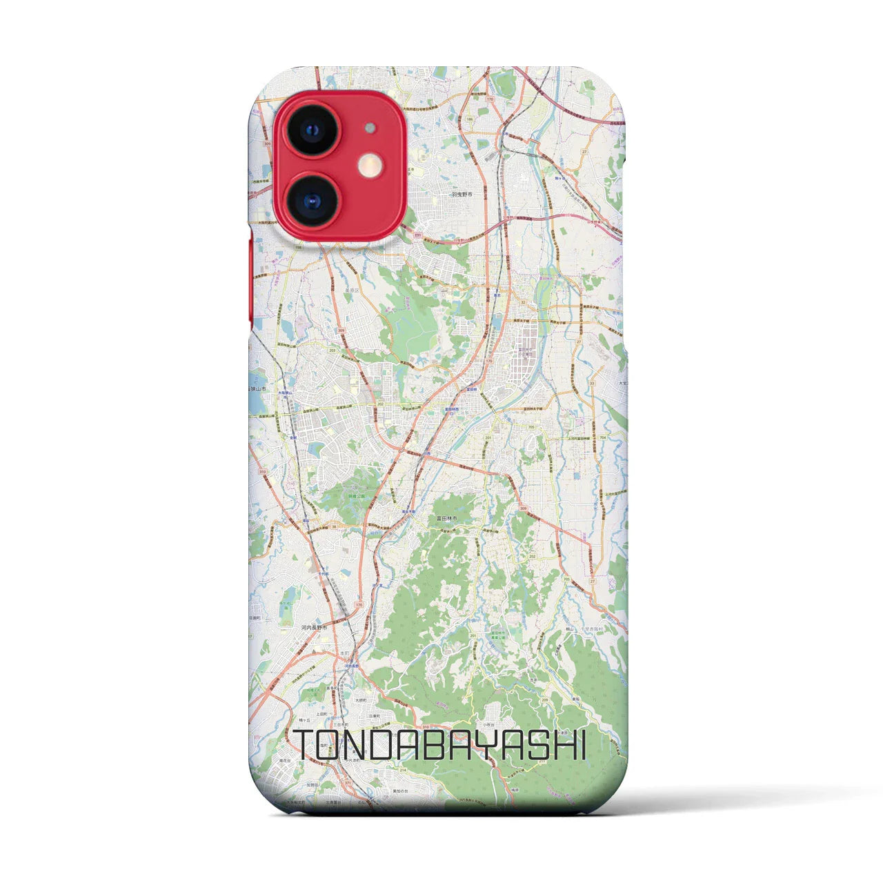 【富田林(大阪府)】地図柄iPhoneケース(バックカバータイプ)