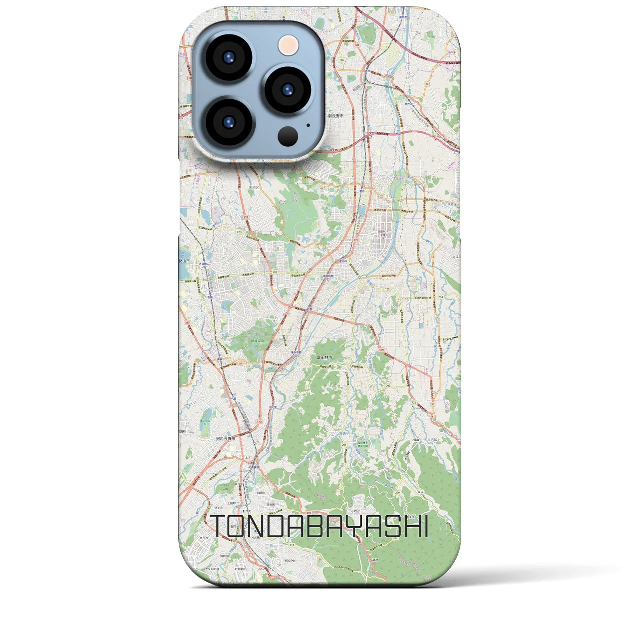 【富田林(大阪府)】地図柄iPhoneケース(バックカバータイプ)