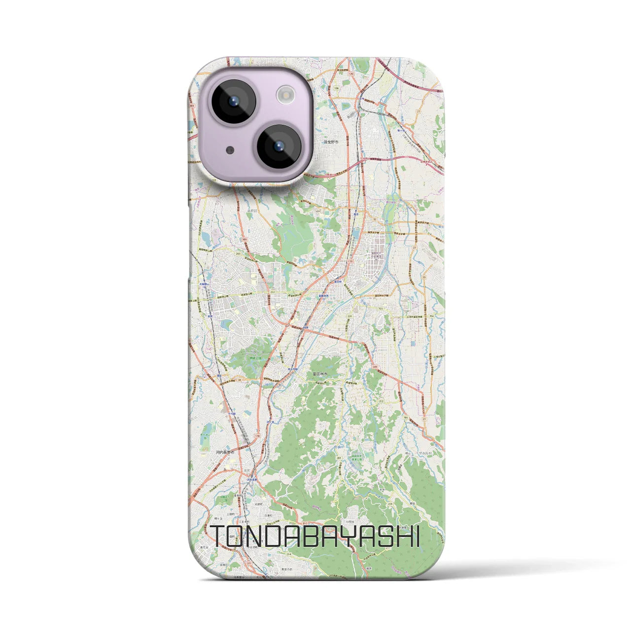 【富田林(大阪府)】地図柄iPhoneケース(バックカバータイプ)