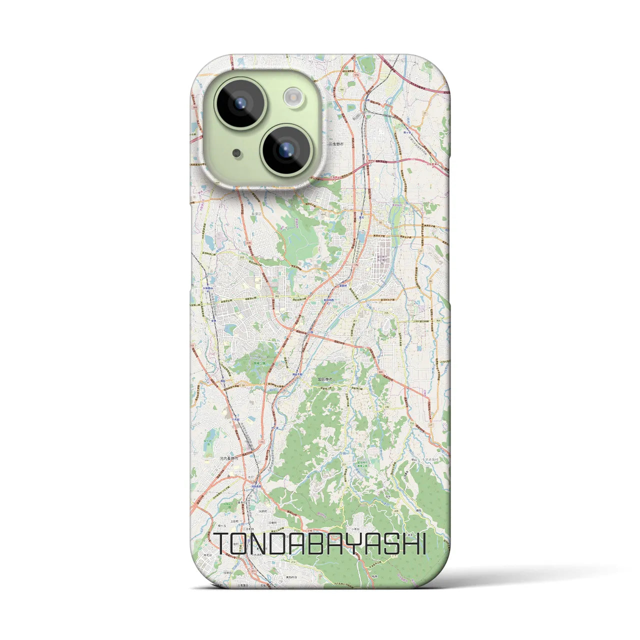 【富田林(大阪府)】地図柄iPhoneケース(バックカバータイプ)