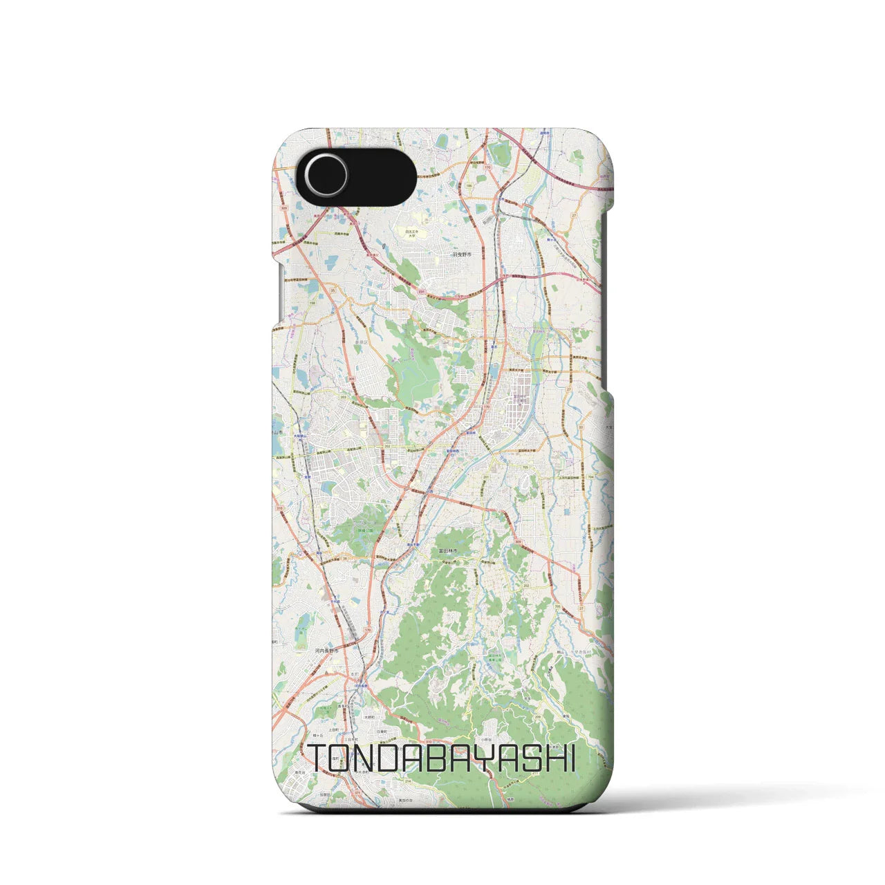 【富田林(大阪府)】地図柄iPhoneケース(バックカバータイプ)