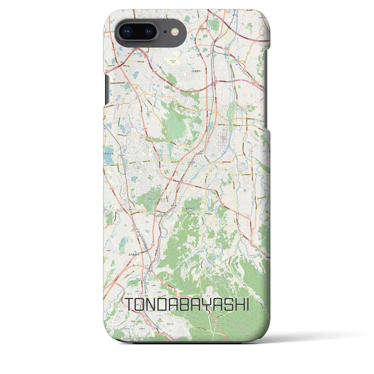 【富田林(大阪府)】地図柄iPhoneケース(バックカバータイプ)
