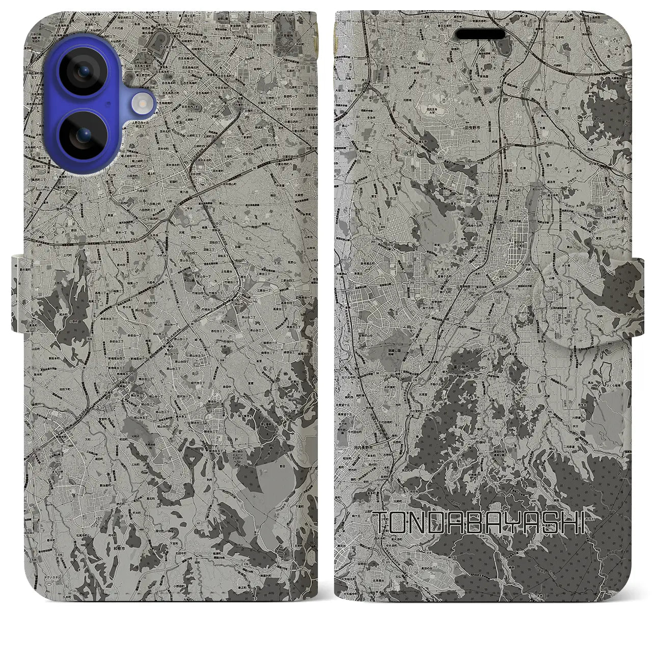 【富田林(大阪府)】地図柄iPhoneケース(手帳タイプ)