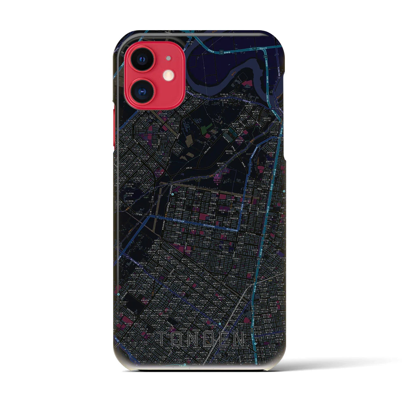 【屯田(北海道)】地図柄iPhoneケース(バックカバータイプ)