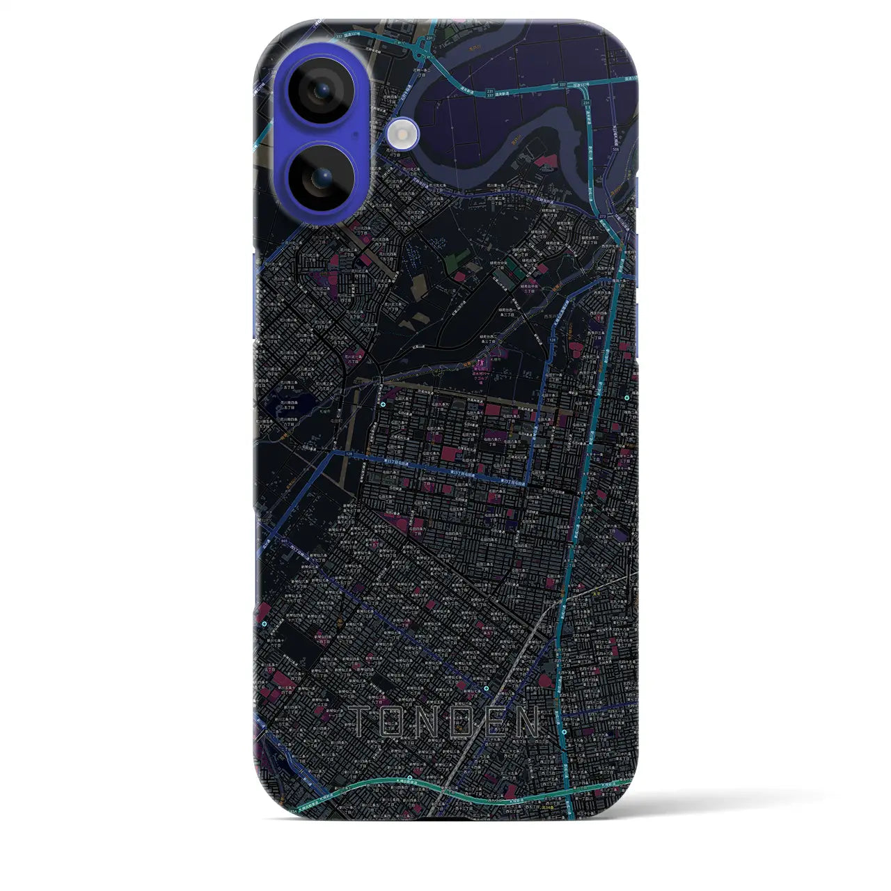 【屯田(北海道)】地図柄iPhoneケース(バックカバータイプ)