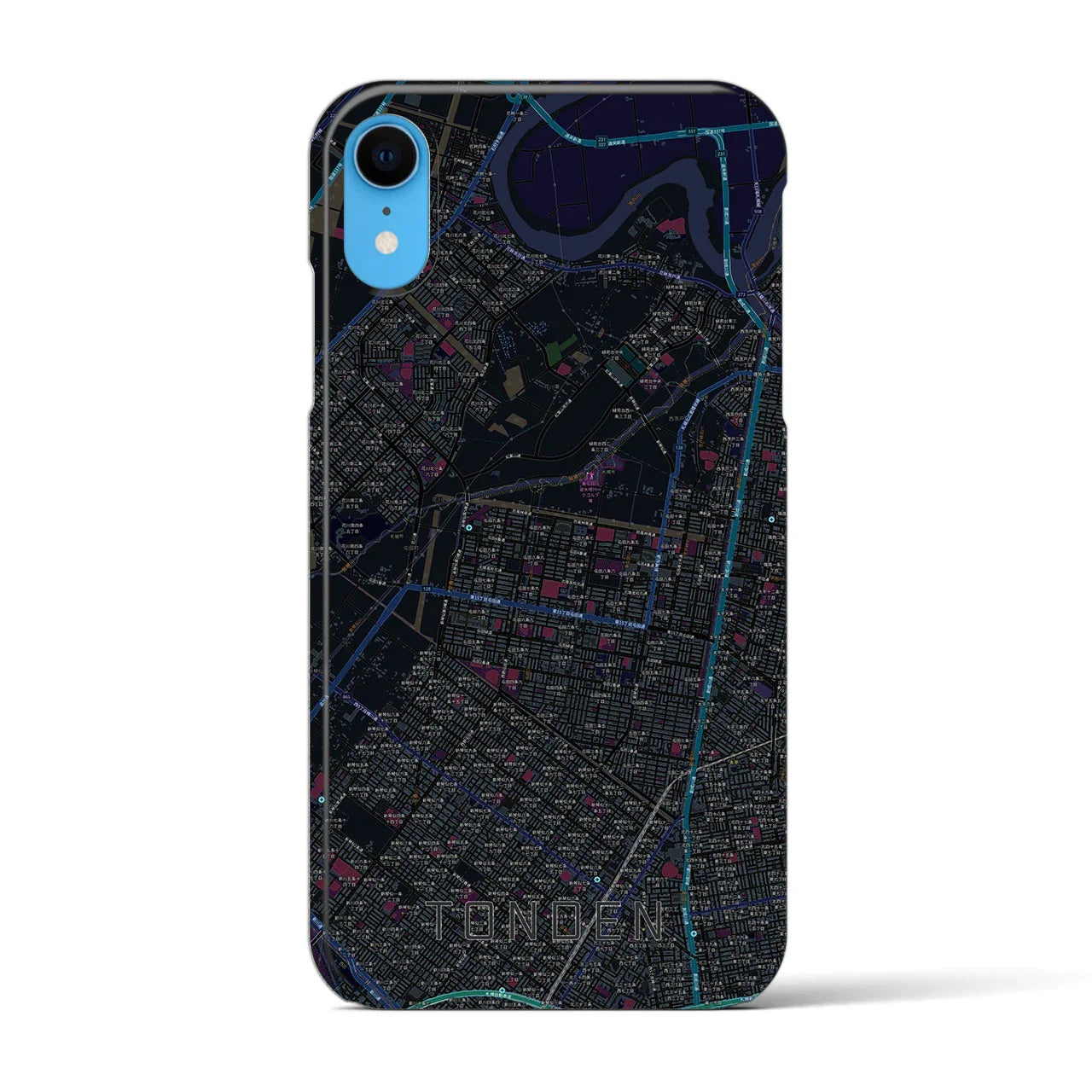 【屯田(北海道)】地図柄iPhoneケース(バックカバータイプ)