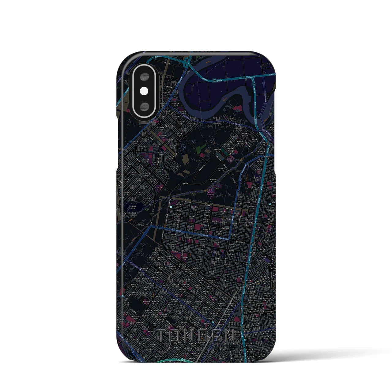 【屯田(北海道)】地図柄iPhoneケース(バックカバータイプ)