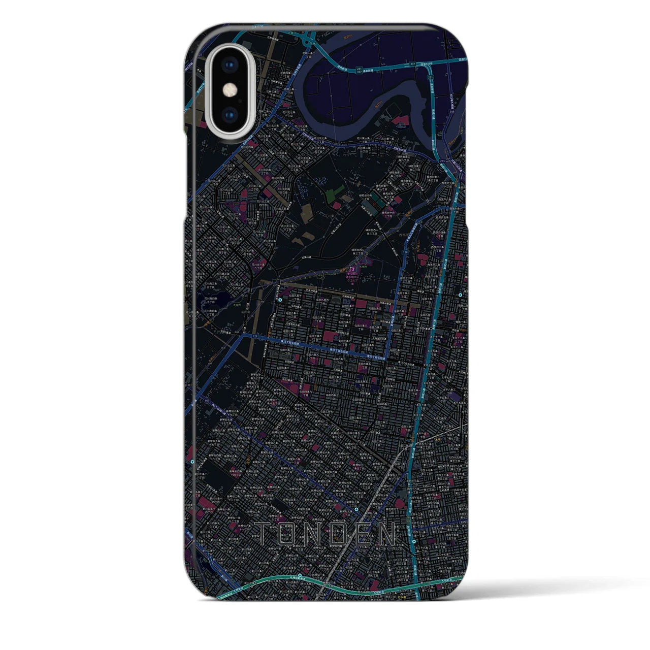 【屯田(北海道)】地図柄iPhoneケース(バックカバータイプ)