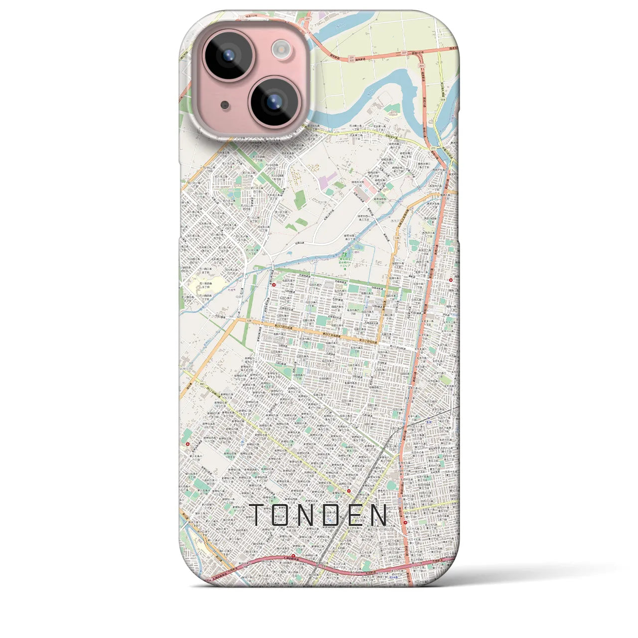 【屯田(北海道)】地図柄iPhoneケース(バックカバータイプ)
