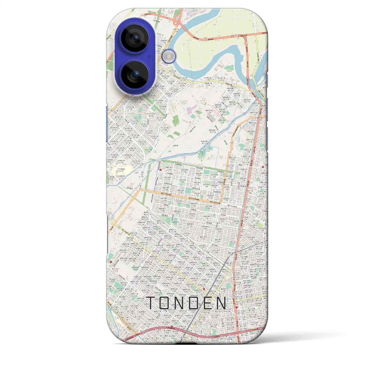 【屯田(北海道)】地図柄iPhoneケース(バックカバータイプ)ナチュラル・iPhone 16 Pro Max 用