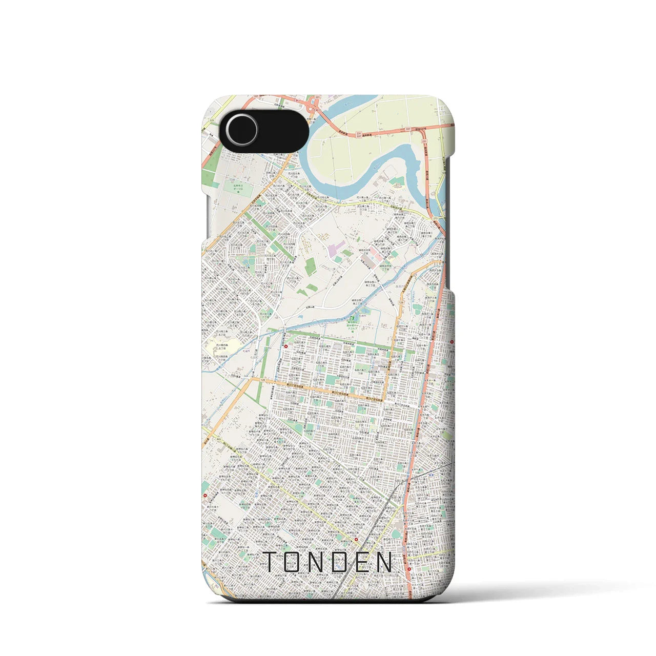 【屯田(北海道)】地図柄iPhoneケース(バックカバータイプ)
