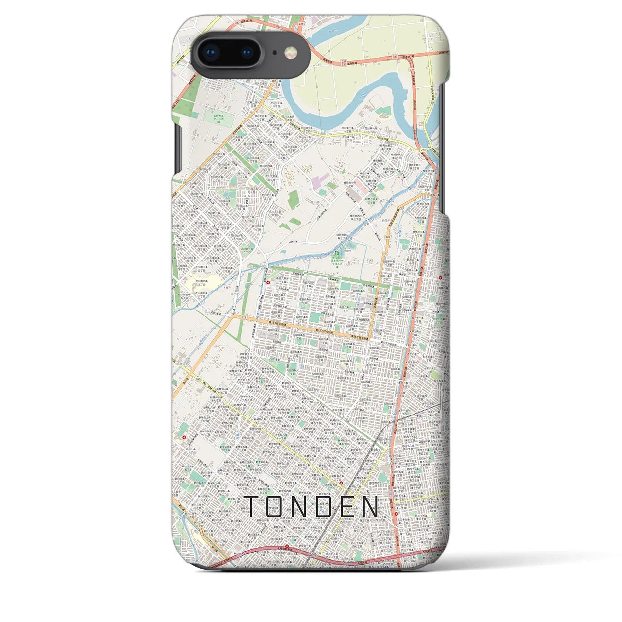 【屯田(北海道)】地図柄iPhoneケース(バックカバータイプ)