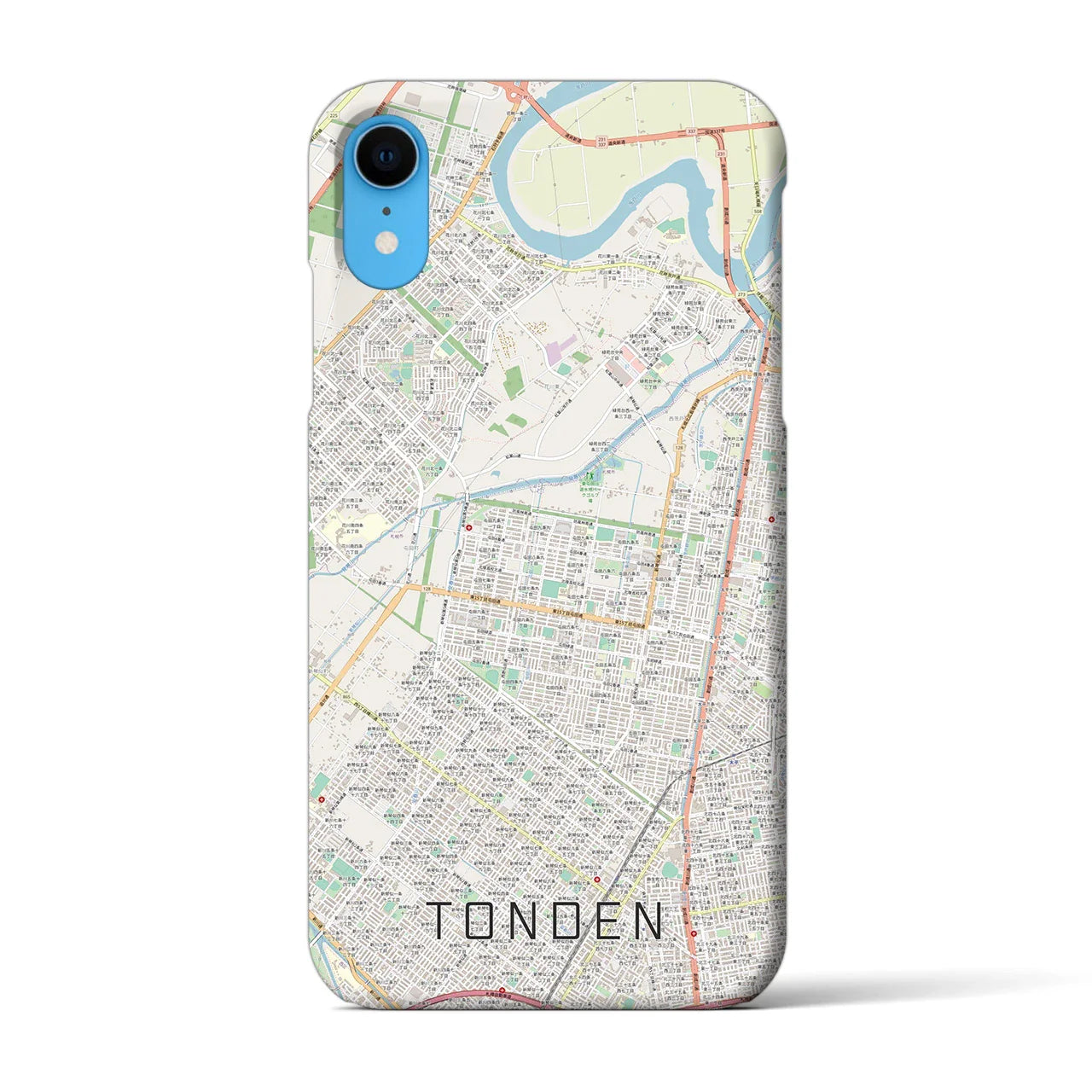 【屯田(北海道)】地図柄iPhoneケース(バックカバータイプ)