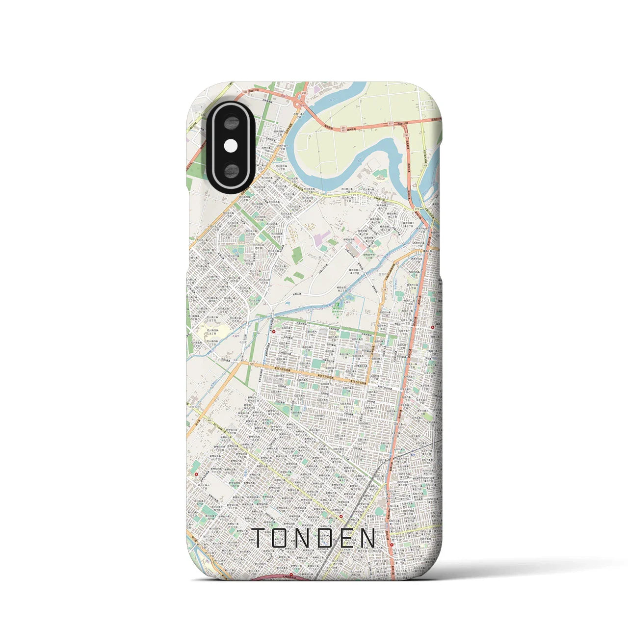 【屯田(北海道)】地図柄iPhoneケース(バックカバータイプ)