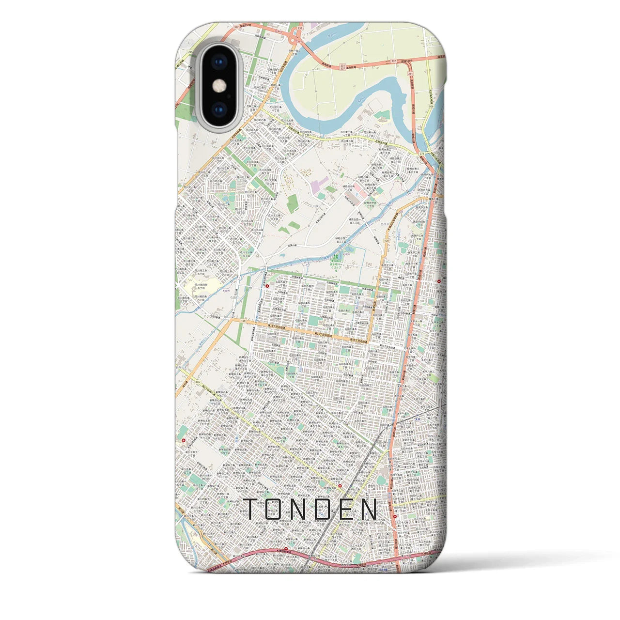 【屯田(北海道)】地図柄iPhoneケース(バックカバータイプ)