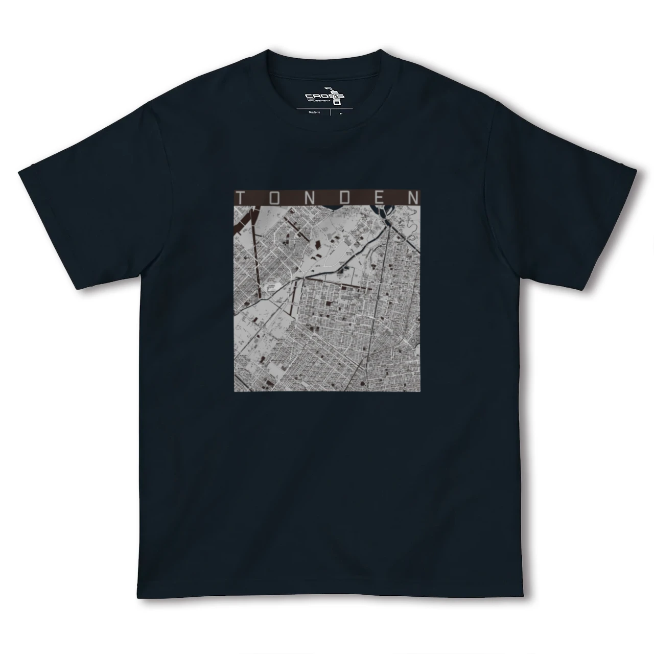 【屯田(北海道)】地図柄ヘビーウェイトTシャツ