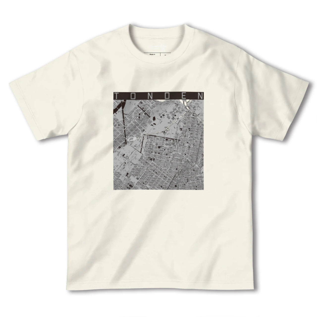 【屯田(北海道)】地図柄ヘビーウェイトTシャツ