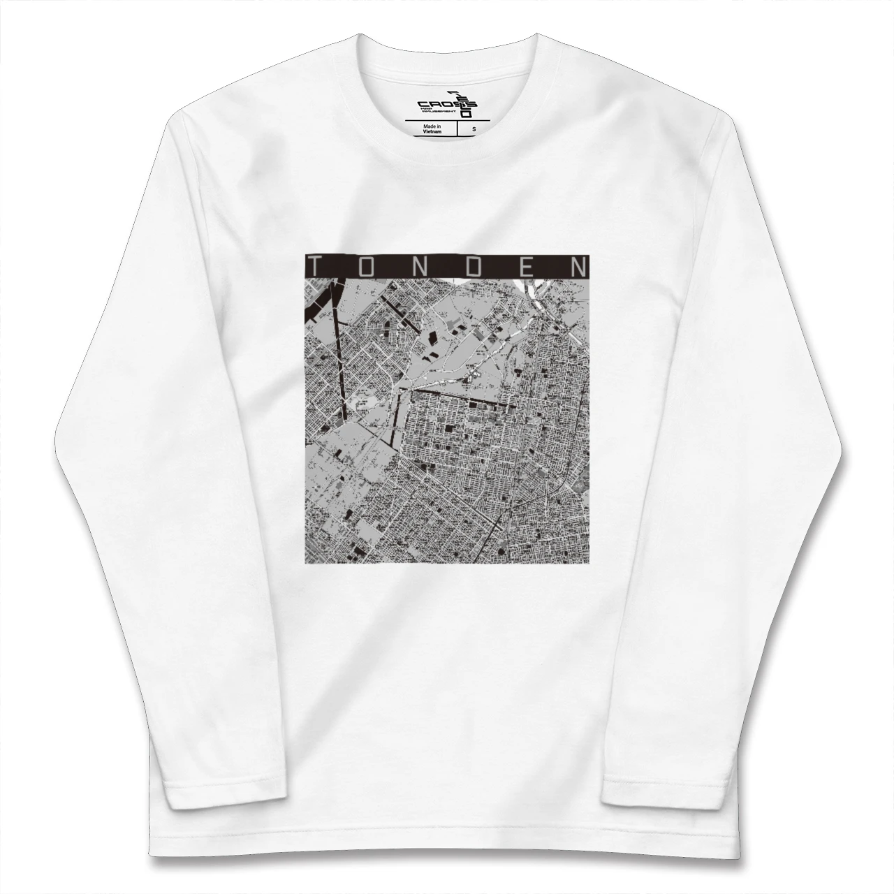 【屯田(北海道)】地図柄ロングスリーブTシャツ