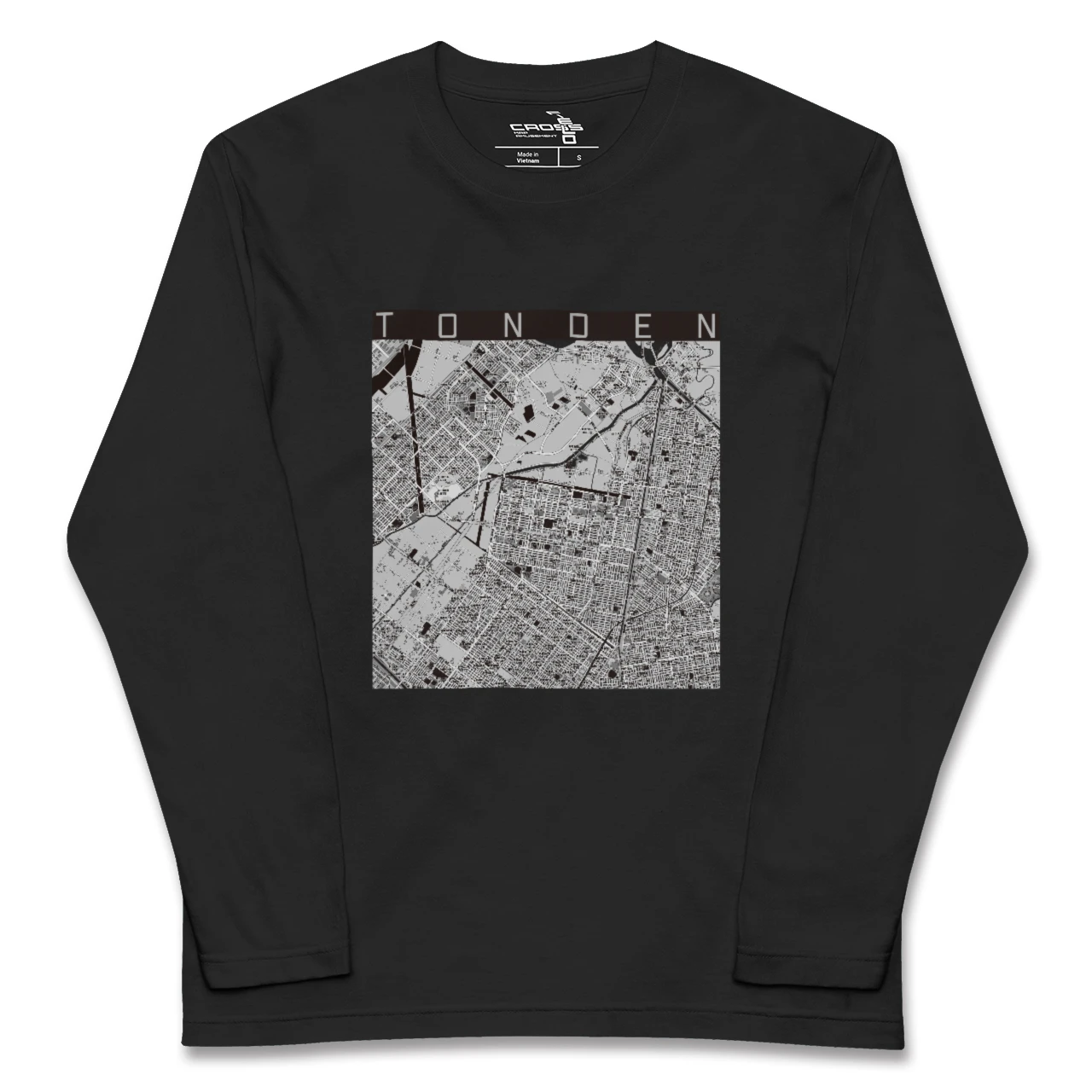【屯田(北海道)】地図柄ロングスリーブTシャツ