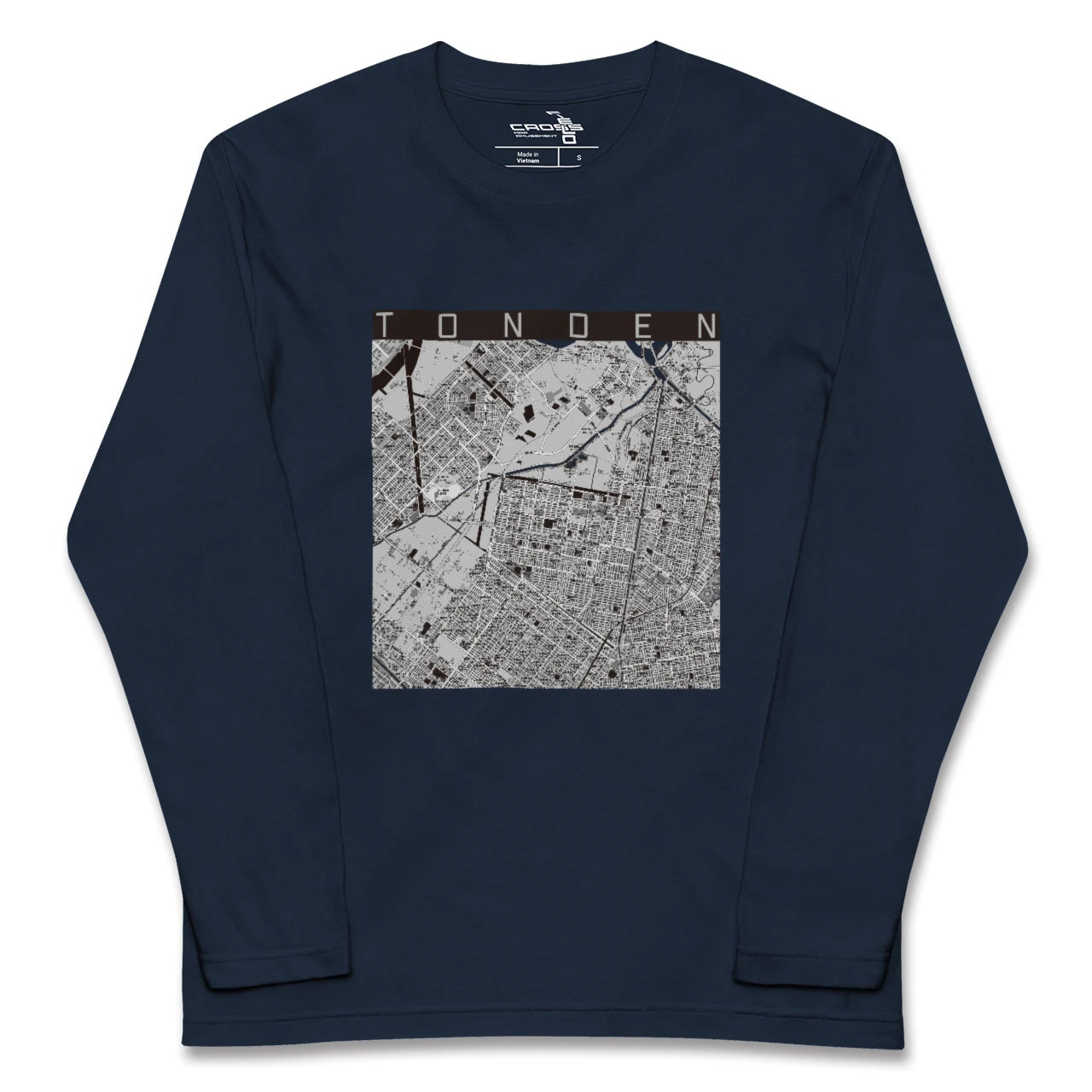 【屯田(北海道)】地図柄ロングスリーブTシャツ