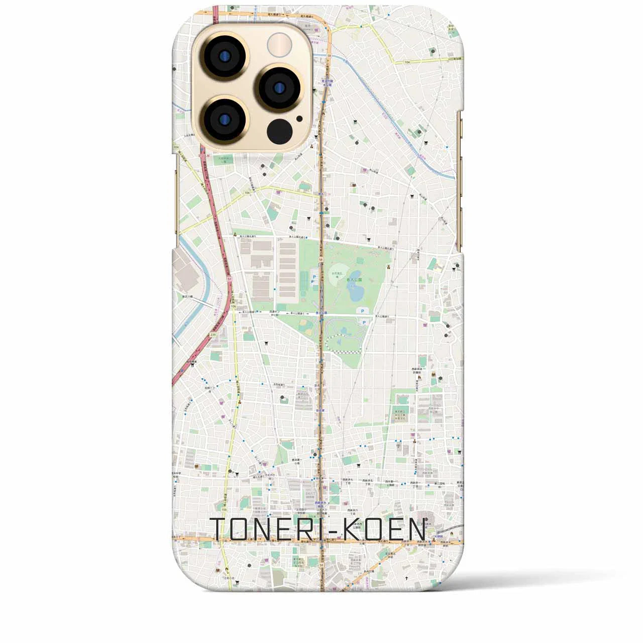 【舎人公園(東京都)】地図柄iPhoneケース(バックカバータイプ)