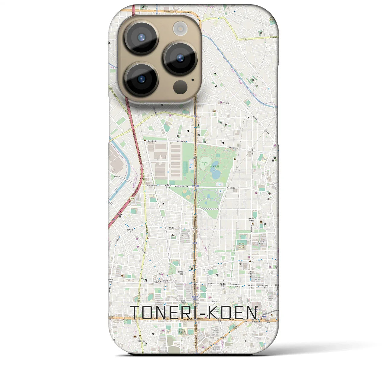 【舎人公園(東京都)】地図柄iPhoneケース(バックカバータイプ)