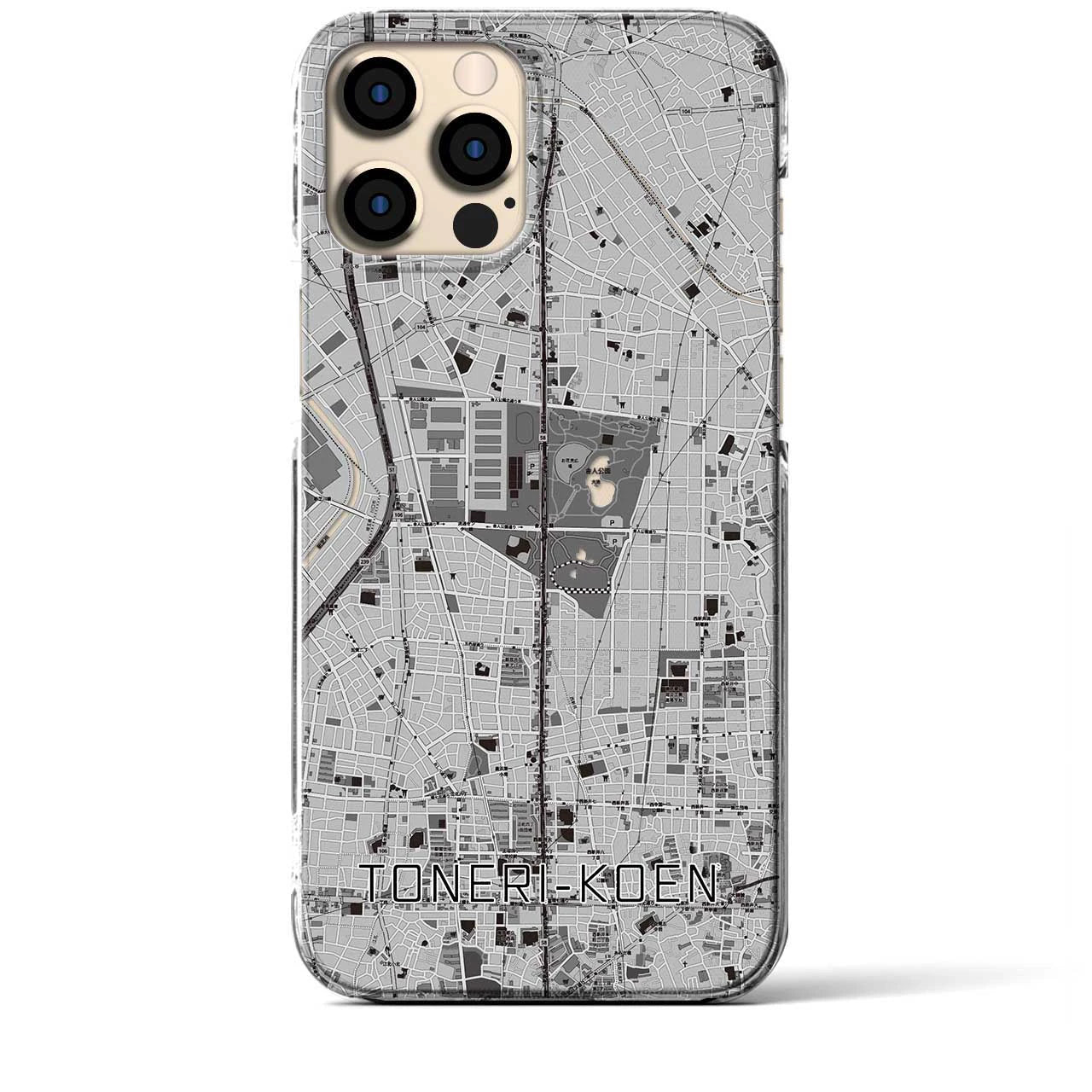 【舎人公園(東京都)】地図柄iPhoneケース(クリアタイプ)