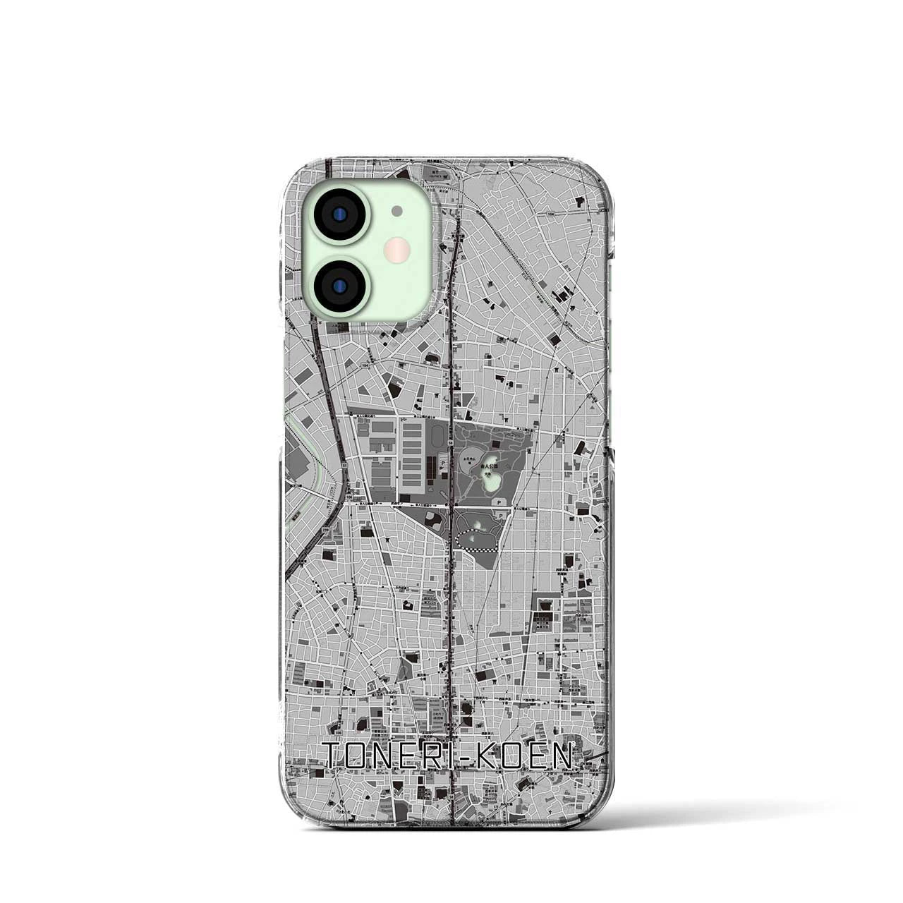 【舎人公園(東京都)】地図柄iPhoneケース(クリアタイプ)