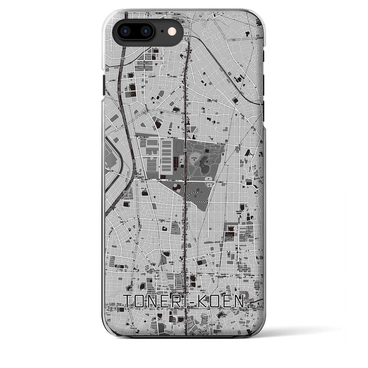 【舎人公園(東京都)】地図柄iPhoneケース(クリアタイプ)