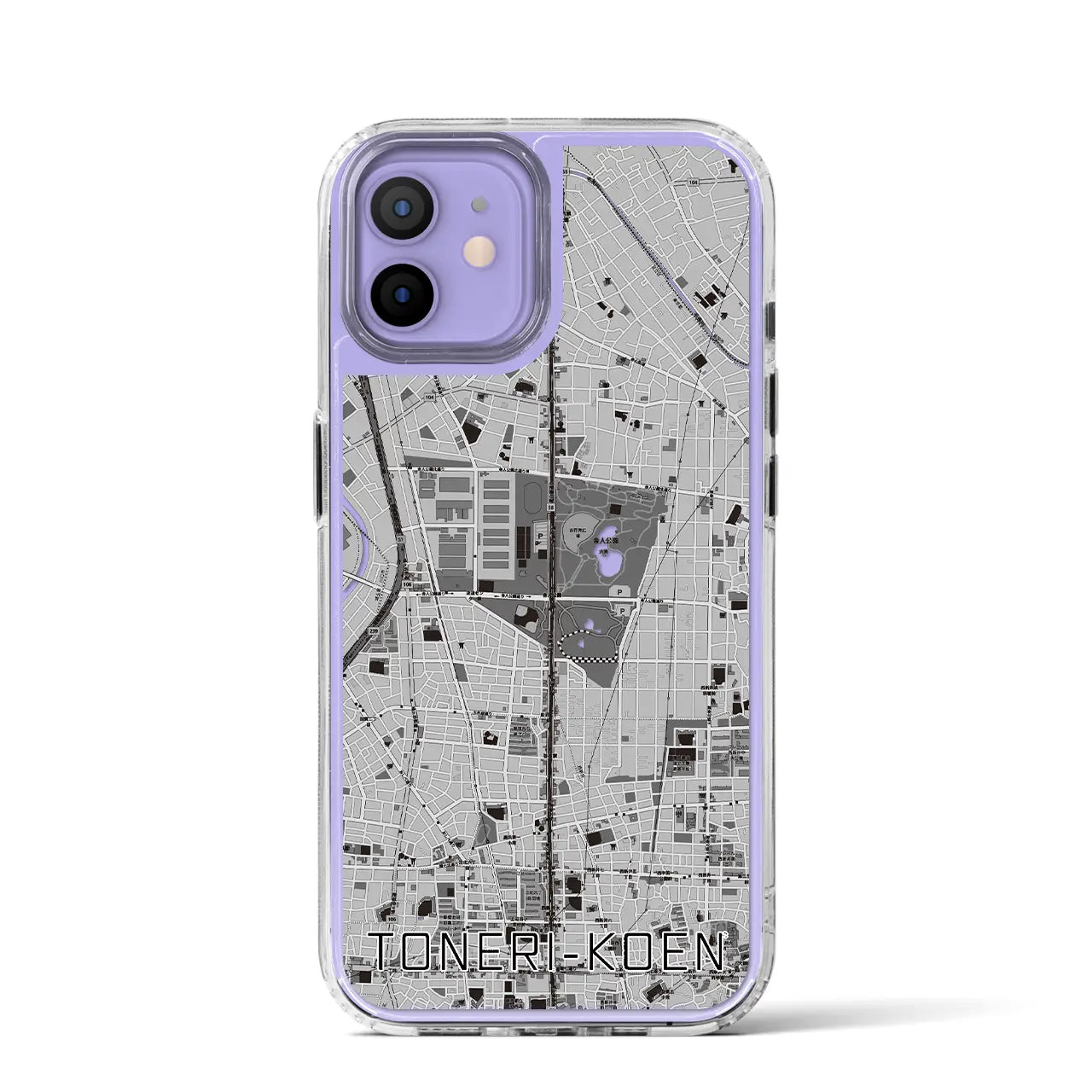 【舎人公園(東京都)】地図柄iPhoneケース(MagSafeタイプ)