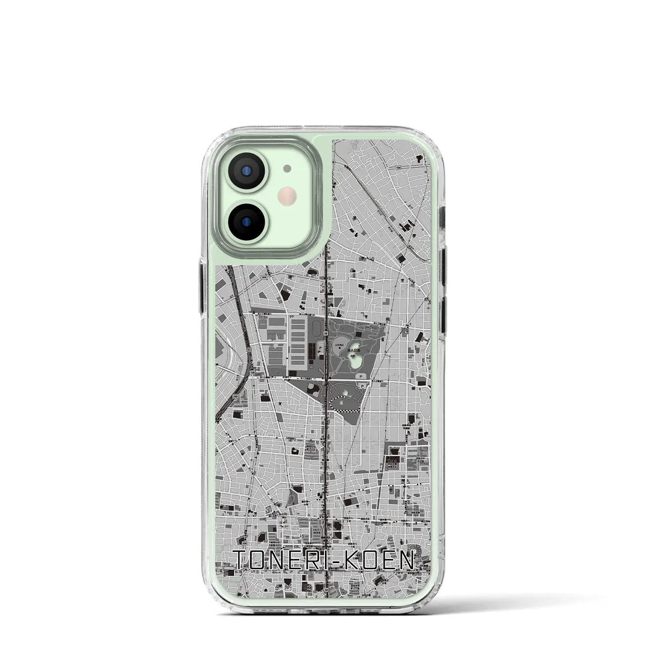 【舎人公園(東京都)】地図柄iPhoneケース(MagSafeタイプ)