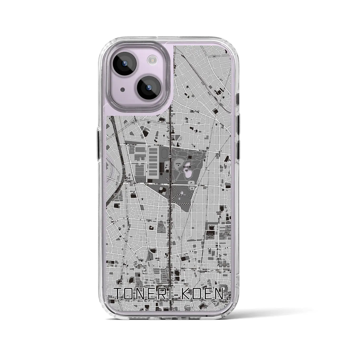 【舎人公園(東京都)】地図柄iPhoneケース(MagSafeタイプ)