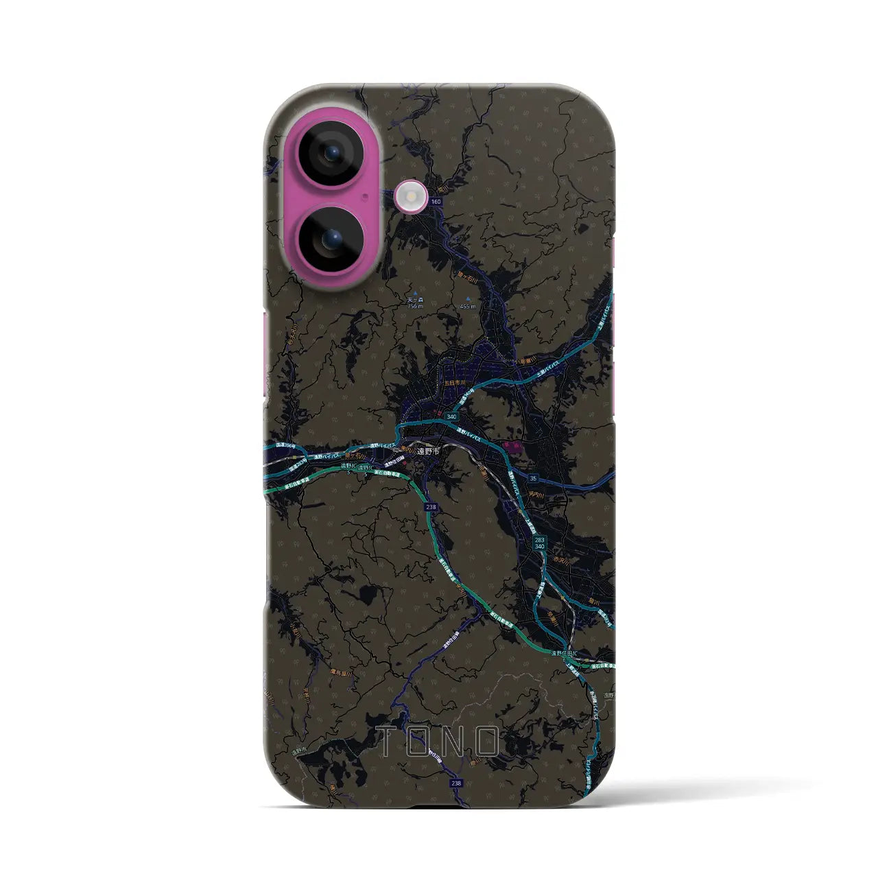 【遠野(岩手県)】地図柄iPhoneケース(バックカバータイプ)