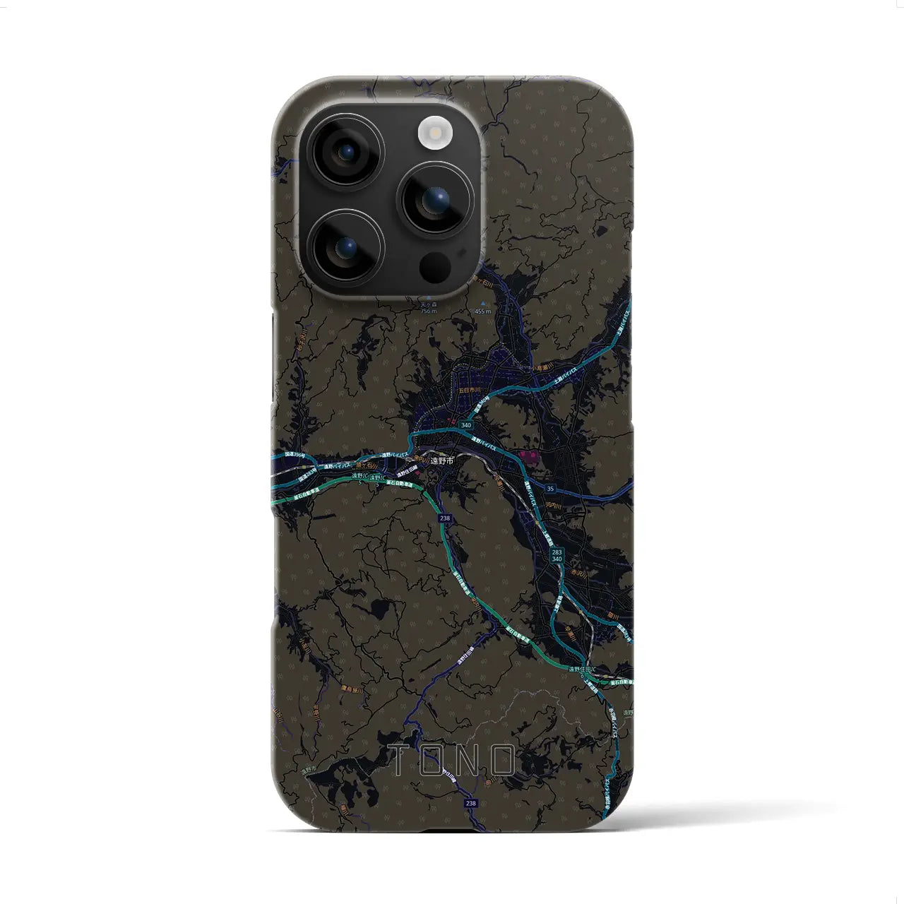 【遠野(岩手県)】地図柄iPhoneケース(バックカバータイプ)