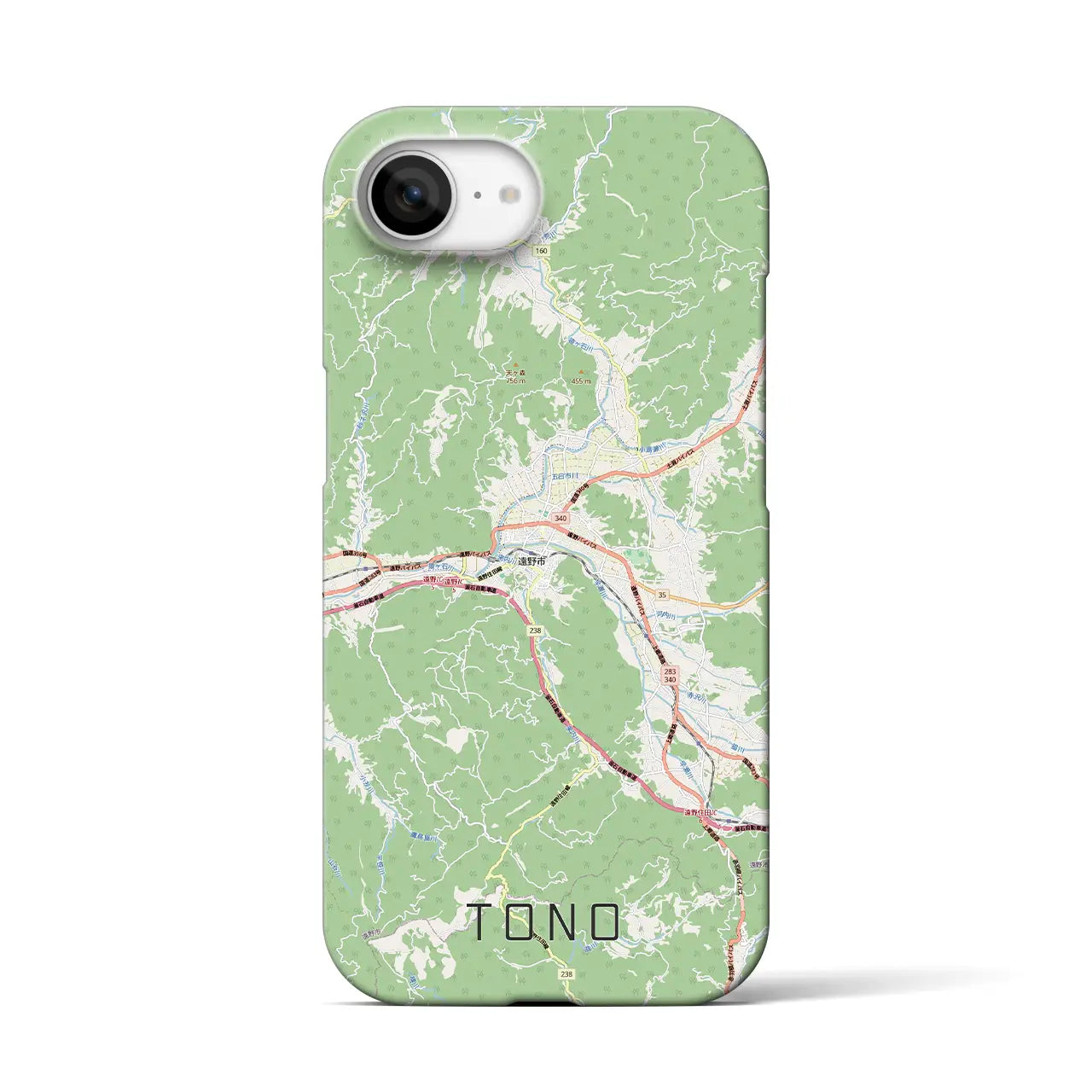 【遠野(岩手県)】地図柄iPhoneケース(バックカバータイプ)