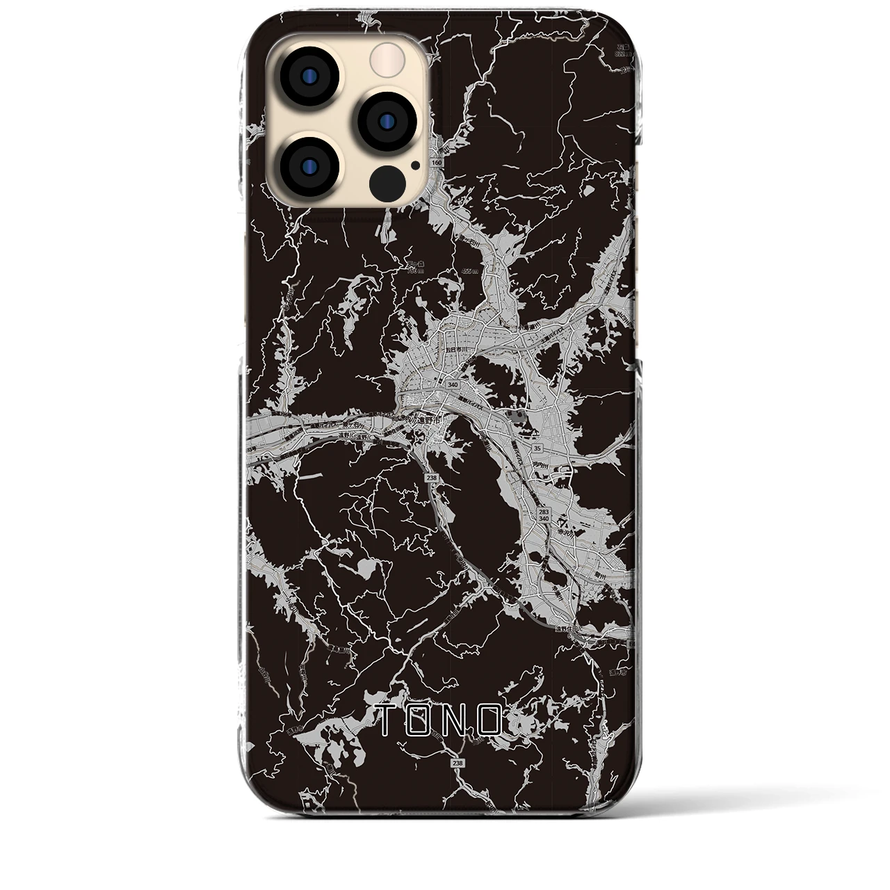 【遠野(岩手県)】地図柄iPhoneケース(クリアタイプ)