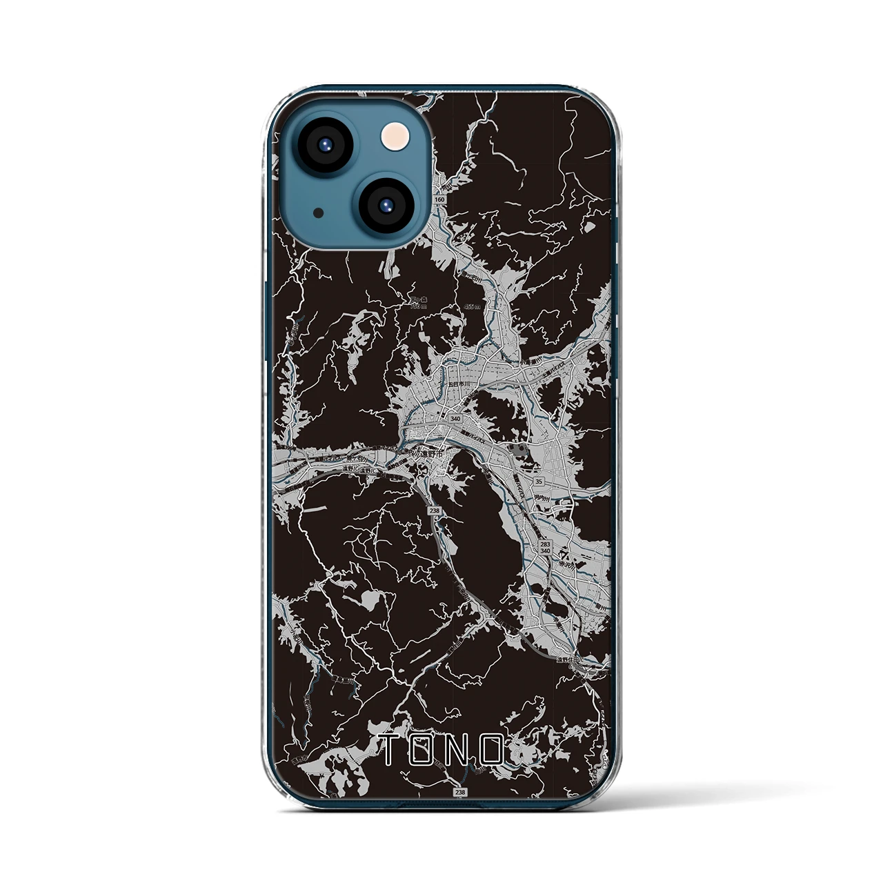 【遠野(岩手県)】地図柄iPhoneケース(クリアタイプ)