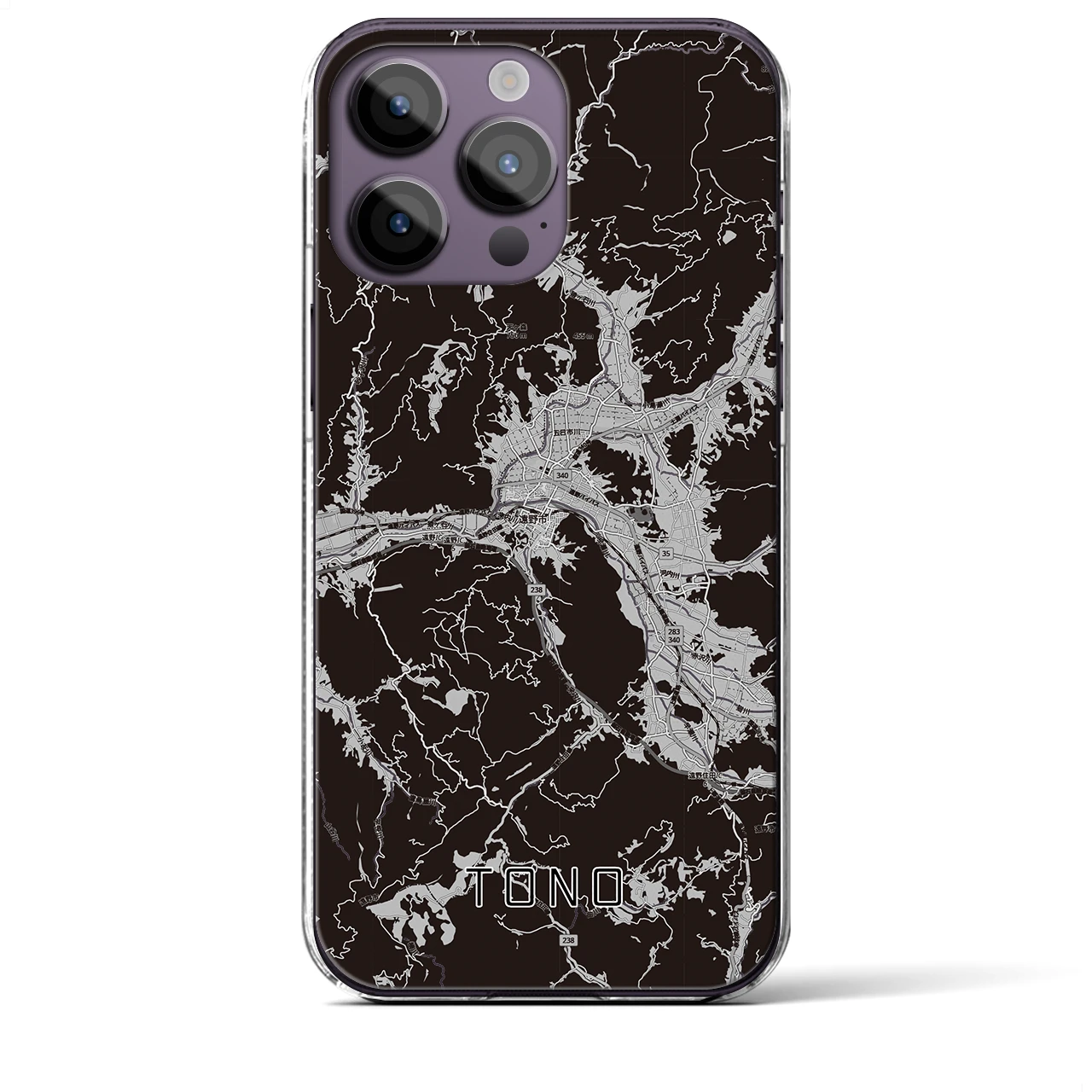 【遠野(岩手県)】地図柄iPhoneケース(クリアタイプ)