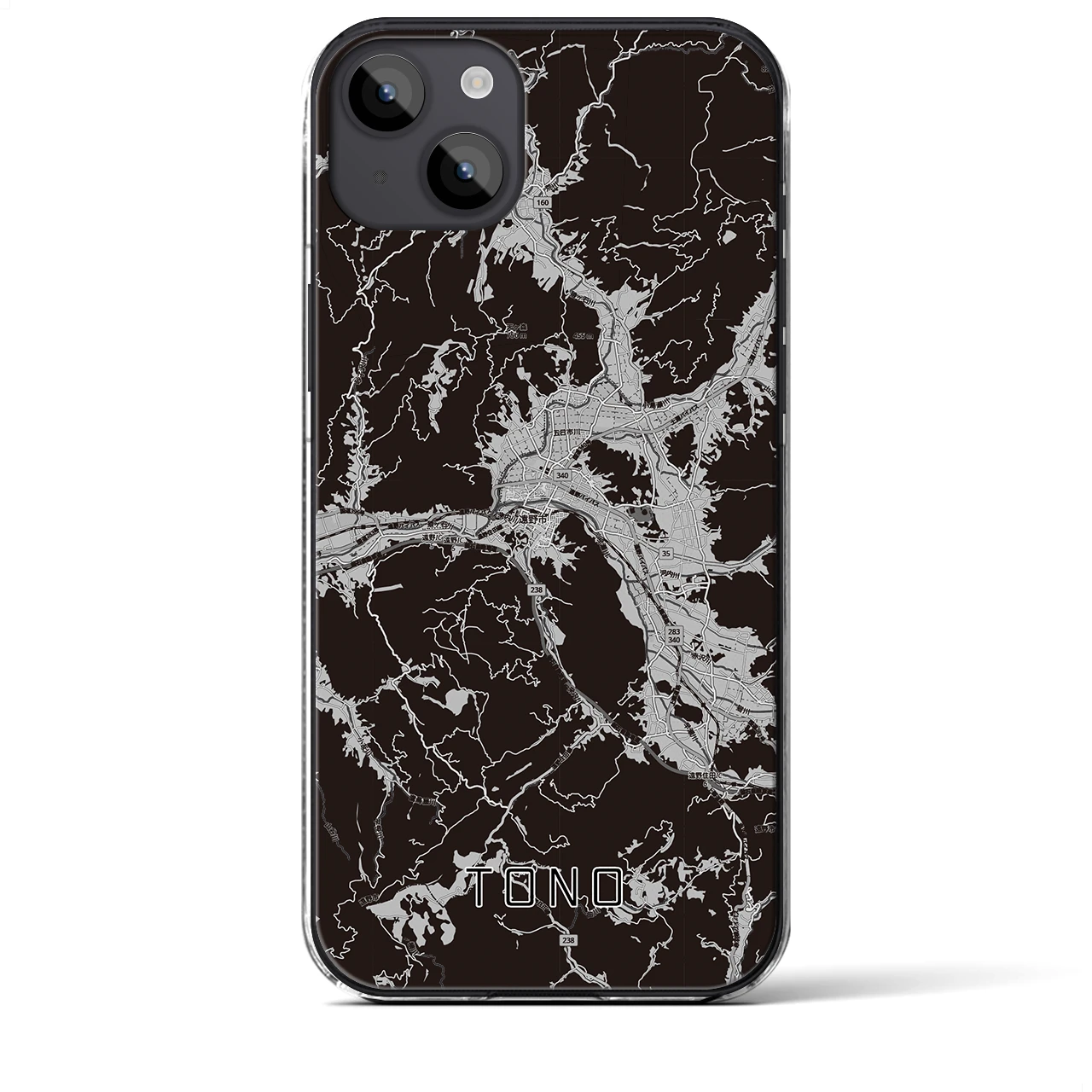 【遠野(岩手県)】地図柄iPhoneケース(クリアタイプ)