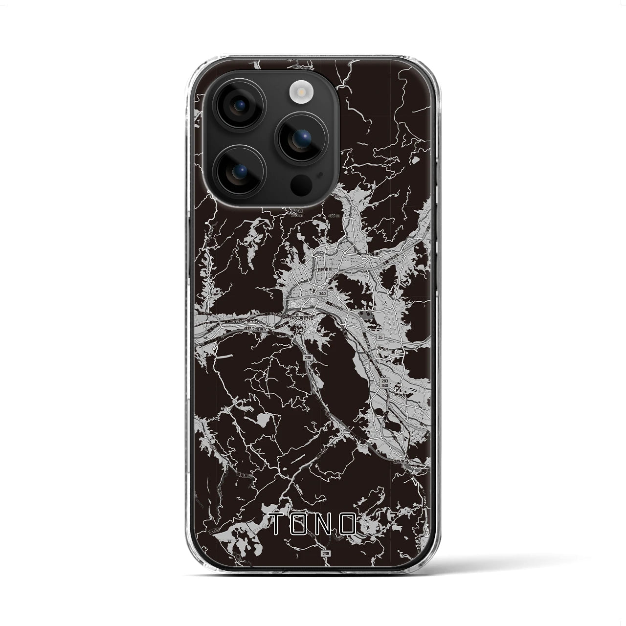 【遠野(岩手県)】地図柄iPhoneケース(クリアタイプ)