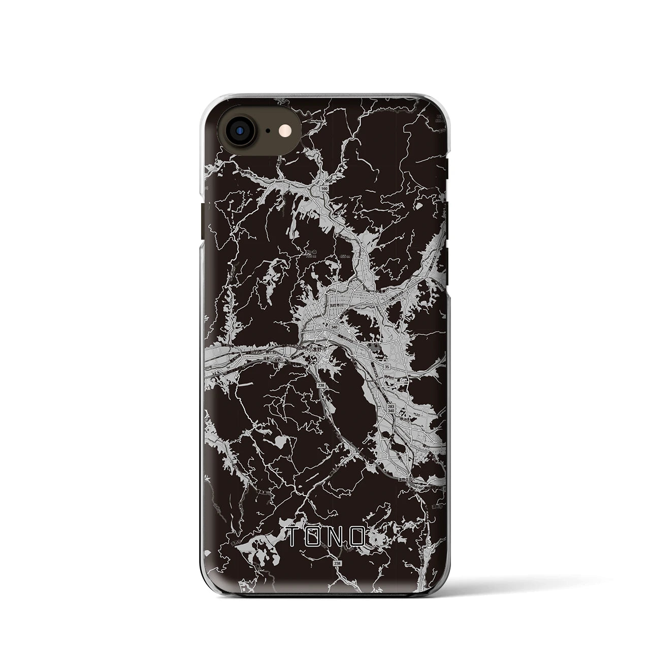 【遠野(岩手県)】地図柄iPhoneケース(クリアタイプ)