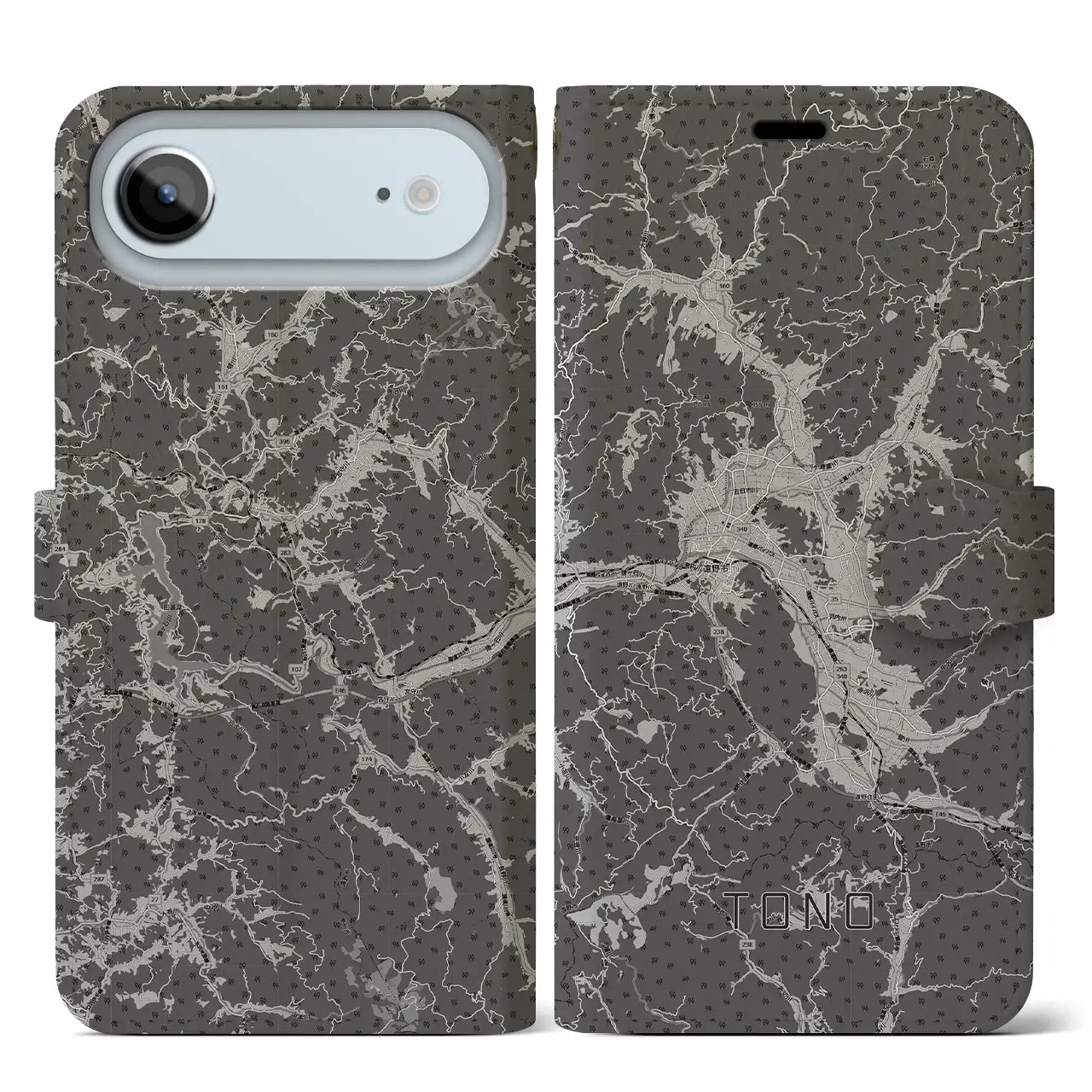 【遠野(岩手県)】地図柄iPhoneケース(手帳タイプ)