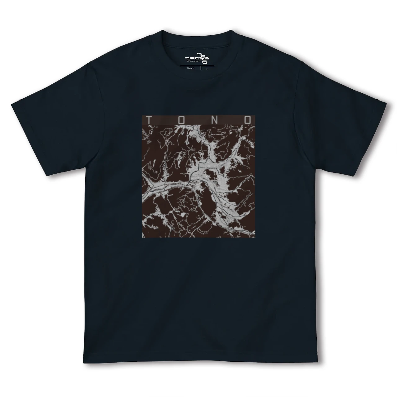 【遠野(岩手県)】地図柄ヘビーウェイトTシャツ