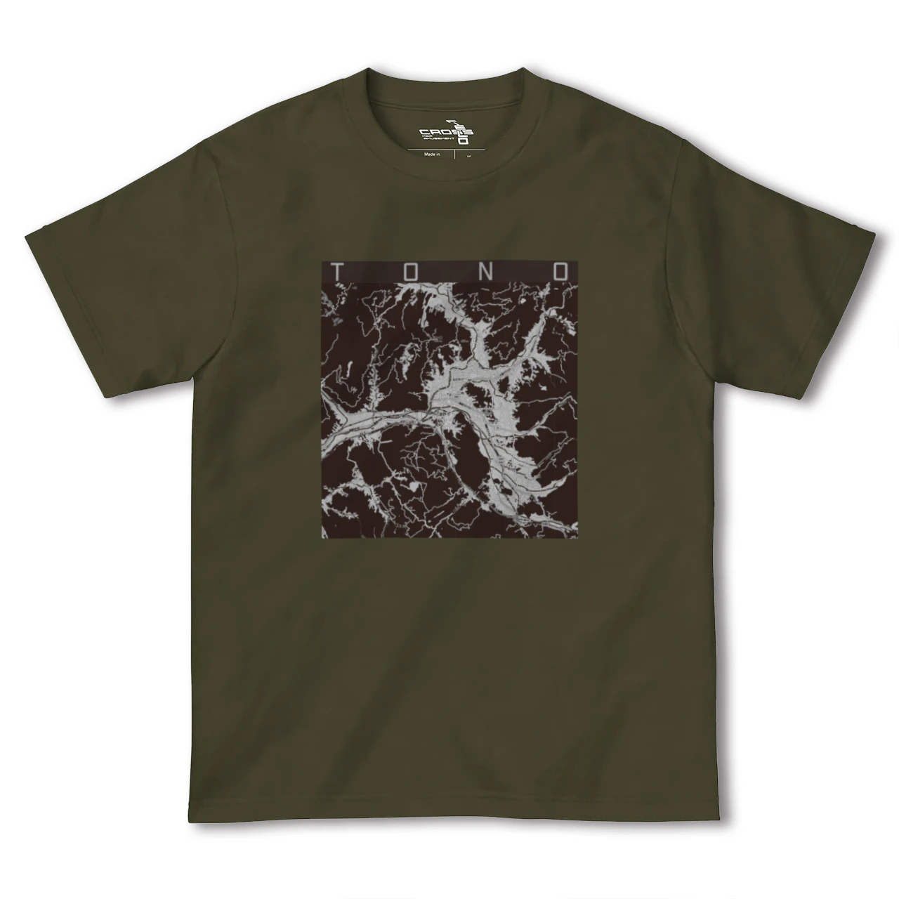 【遠野(岩手県)】地図柄ヘビーウェイトTシャツ