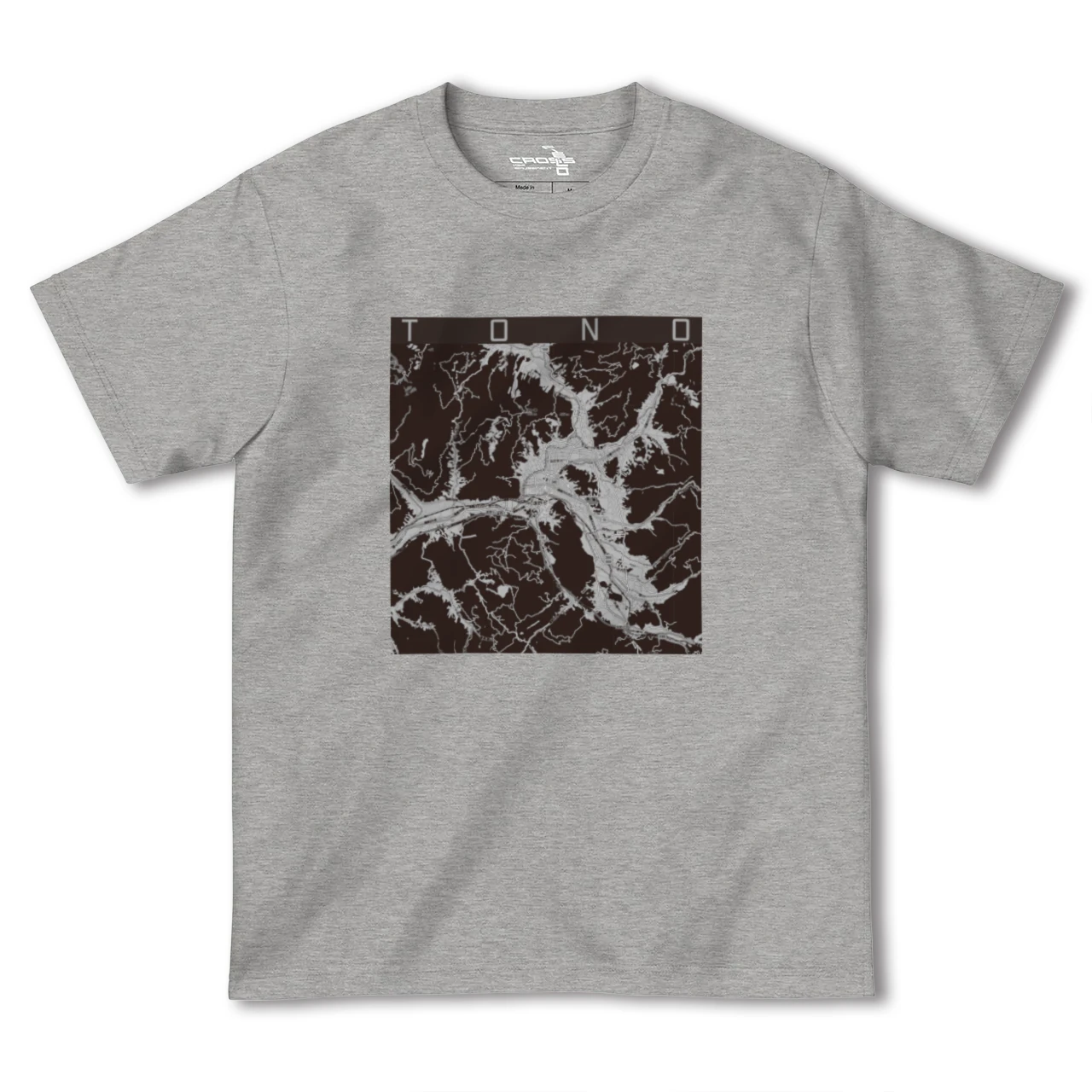 【遠野(岩手県)】地図柄ヘビーウェイトTシャツ