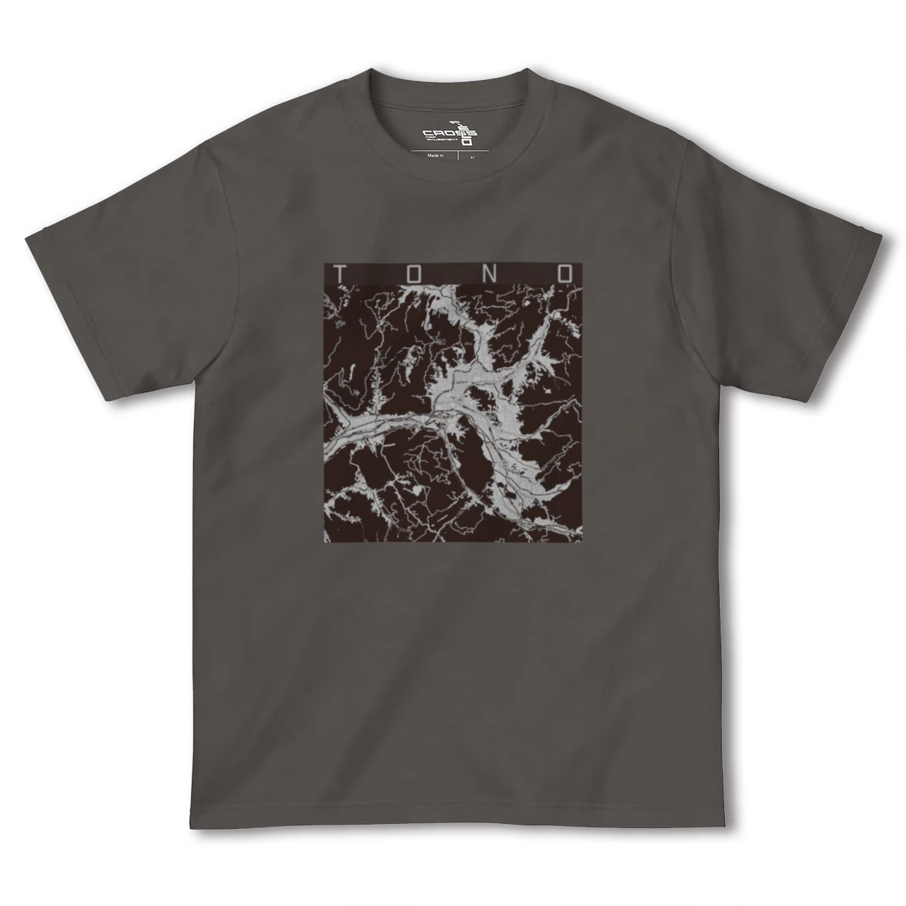 【遠野(岩手県)】地図柄ヘビーウェイトTシャツ